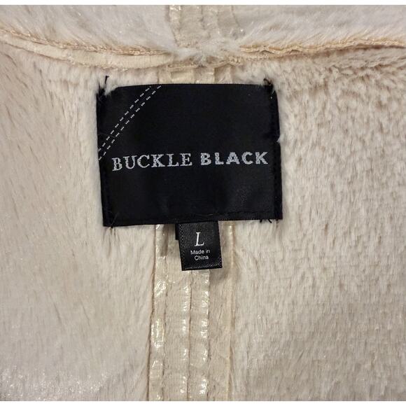 Buckle Black | Women’s Jacket Ivory Cream Faux Snake Skin Fur So Soft - Large - Picture 6 of 8